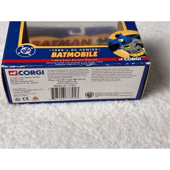 CORGI 1960's DC Comics BATMOBILE 1:43rd Scale. NIB. #77301 - Picture 2 of 7